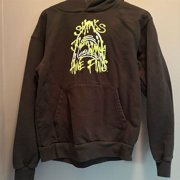 Finatics Other - Finatics Unisex Black Hoodie M "Sharks Just Wanna Have Fins" Graphic